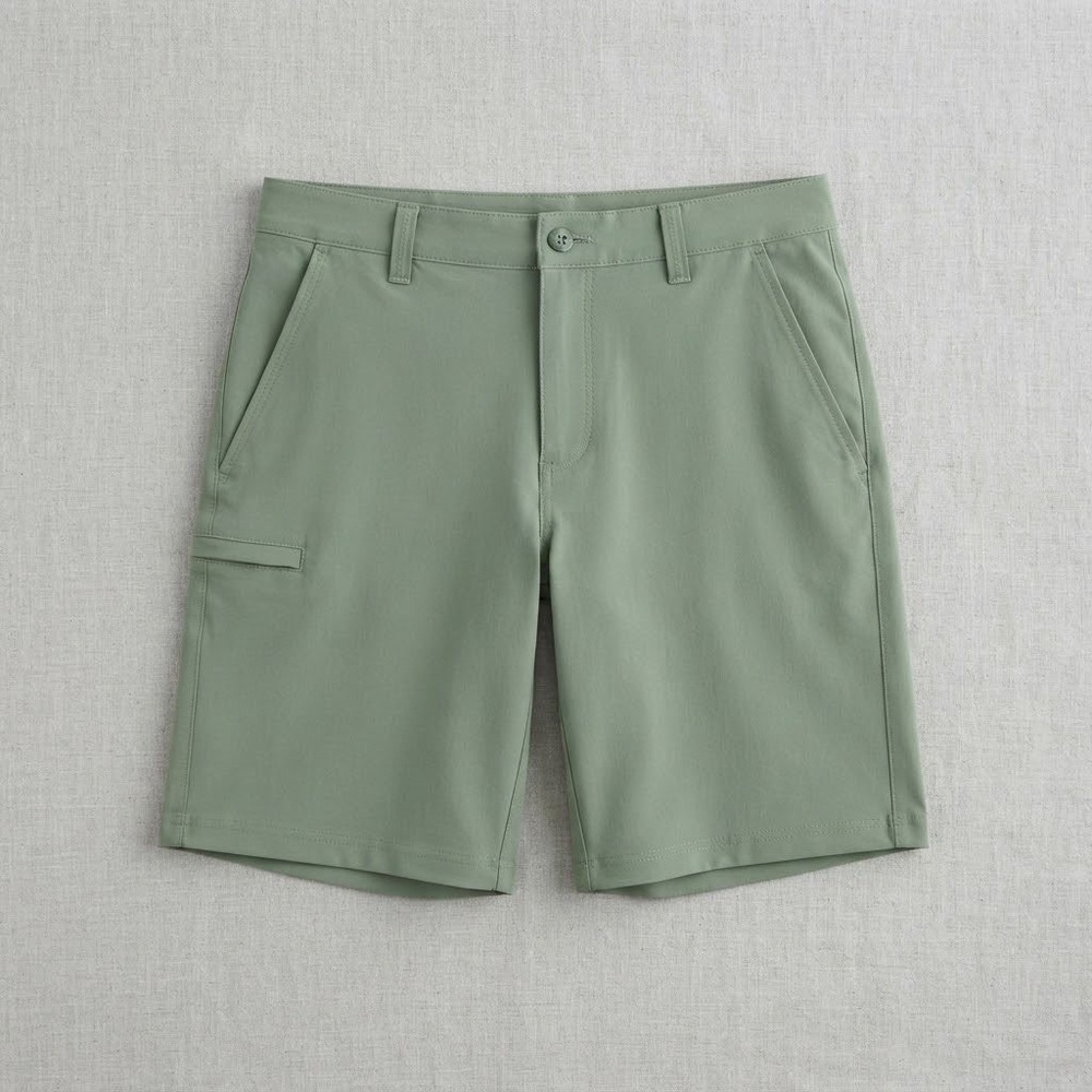 Columbia PFG Mens 32 Sage Green Performance Fishing Gear Shorts 10 Inch Inseam